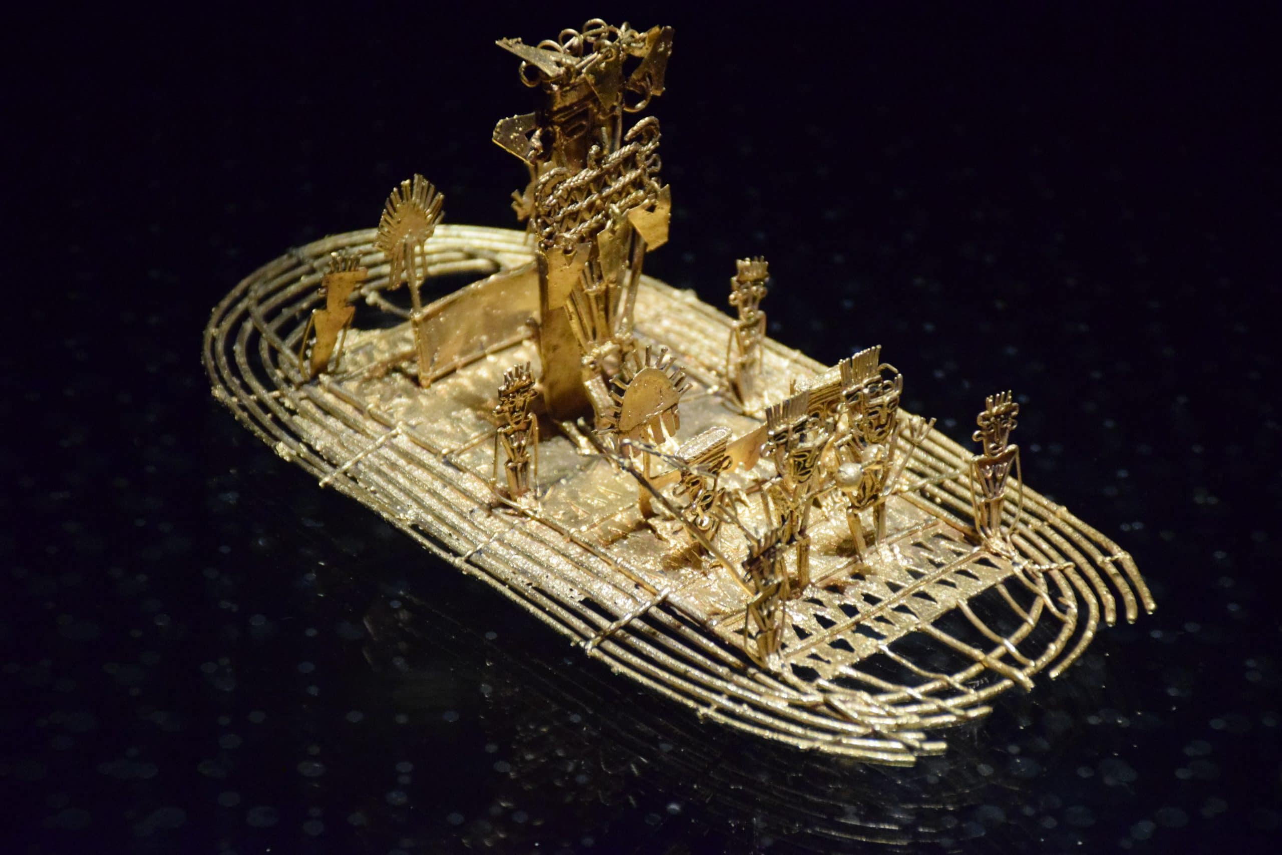 Balsa Muisca, 19 inch gold ceremonial raft in Gold Museum, Bogota