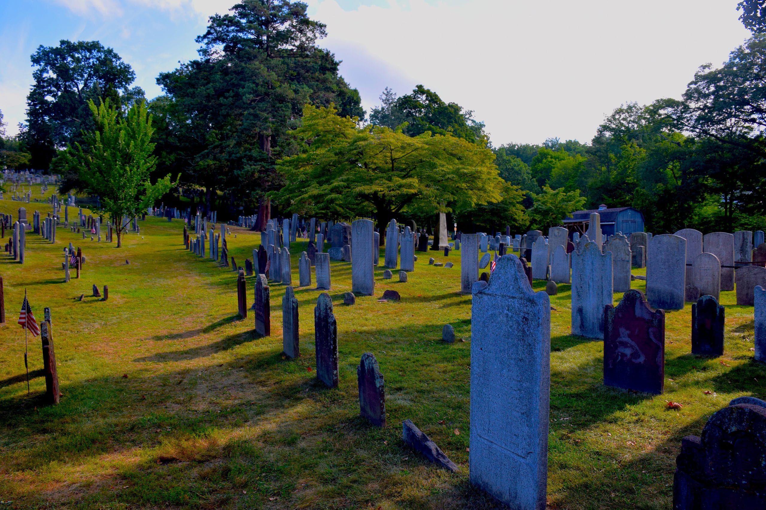 Old Dutch Burying Ground, where Ichabod Crane was chased by the Headless Horseman.